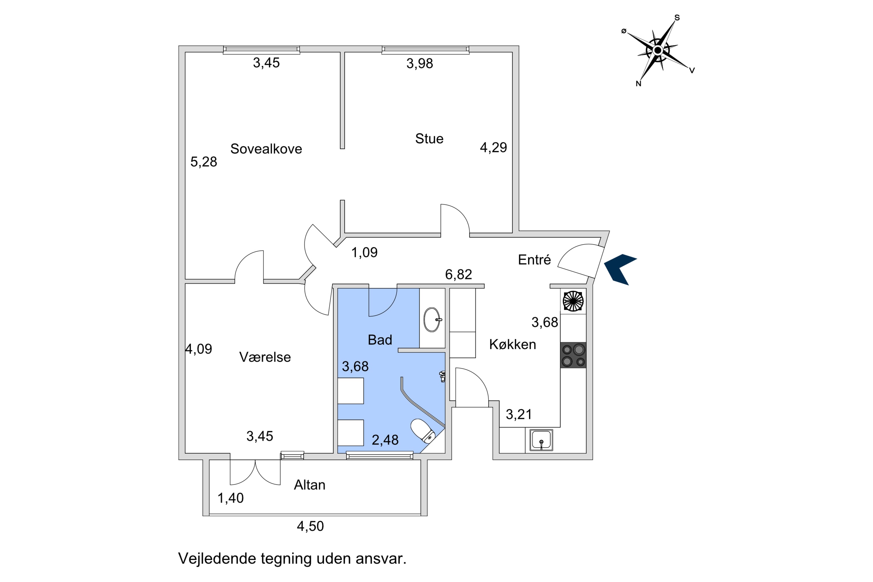 Skøn møbleret lejlighed med stor altan billede 6